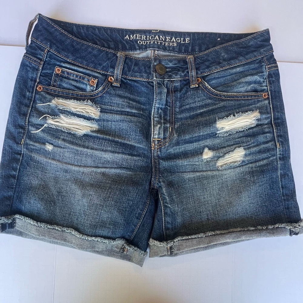 American Eagle Outfitters 100% Cotton Distressed Denim Shorts